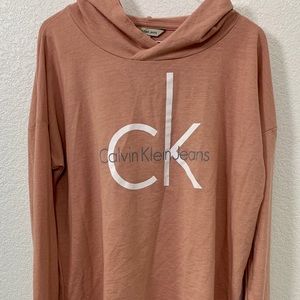 Calvin Klein Long Sleeved Hooded Sweater Top
